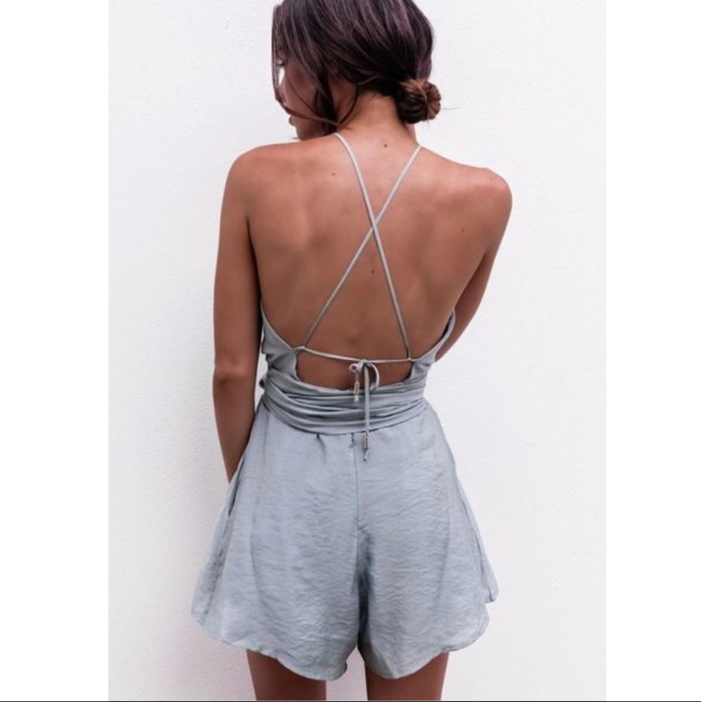 SALE❗️Blue Sexy Romper - Picture 3 of 6